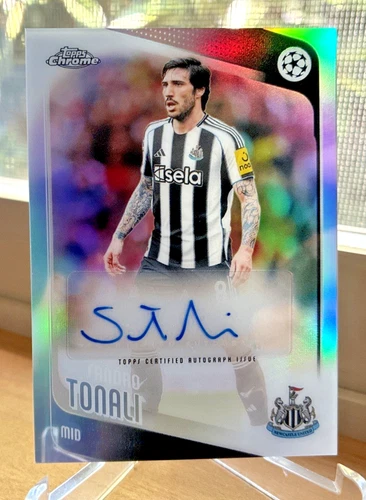 2025-26 Topps Chrome UEFA Sandro Tonali Refractor Auto #CR-ST