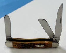 CASE XX 2000 AUTUMN BONE STOCKMAN 6318SS POCKET KNIFE Z1