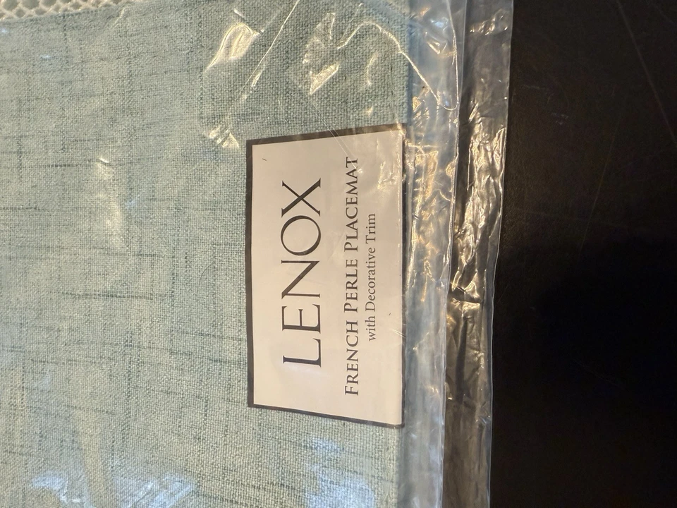 Lenox French Perle Set 4 Placemats Ice Blue -New Never Used - Image 2 of 4