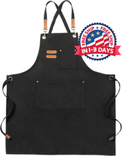 Delantal de trabajo Para Mujer Women Hombre Delantal de chef Mandil Parilla.