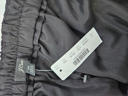 NUEVO CON ETIQUETAS J.Crew Pantalón de tiro alto Peyton de pierna ancha en encaje negro Plus US22 - Imagen 5 de 8