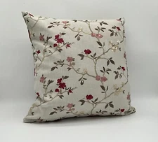 designer pillow covers, throw pillow cover,New,Embroidery,Beige,Floral, 18 x 18