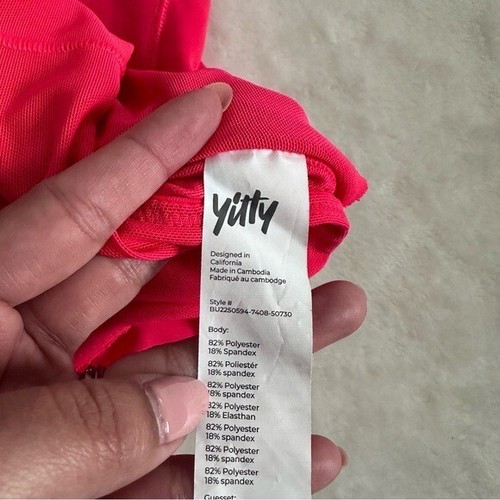 Body perizoma smanicato liscio Yitty Mesh Me nuovo con etichette in neon P*ssy rosa M - Foto 15 di 15