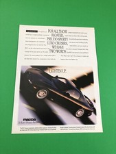 1993 MAZDA RX-7 RX 7 ORIGINAL VINTAGE PRINT AD ADVERTISEMENT PRINTED