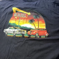 IN-N-Out Burger Las Vegas Nevada Classic Muscle Car Short Sleeve Shirt- Men 2xl