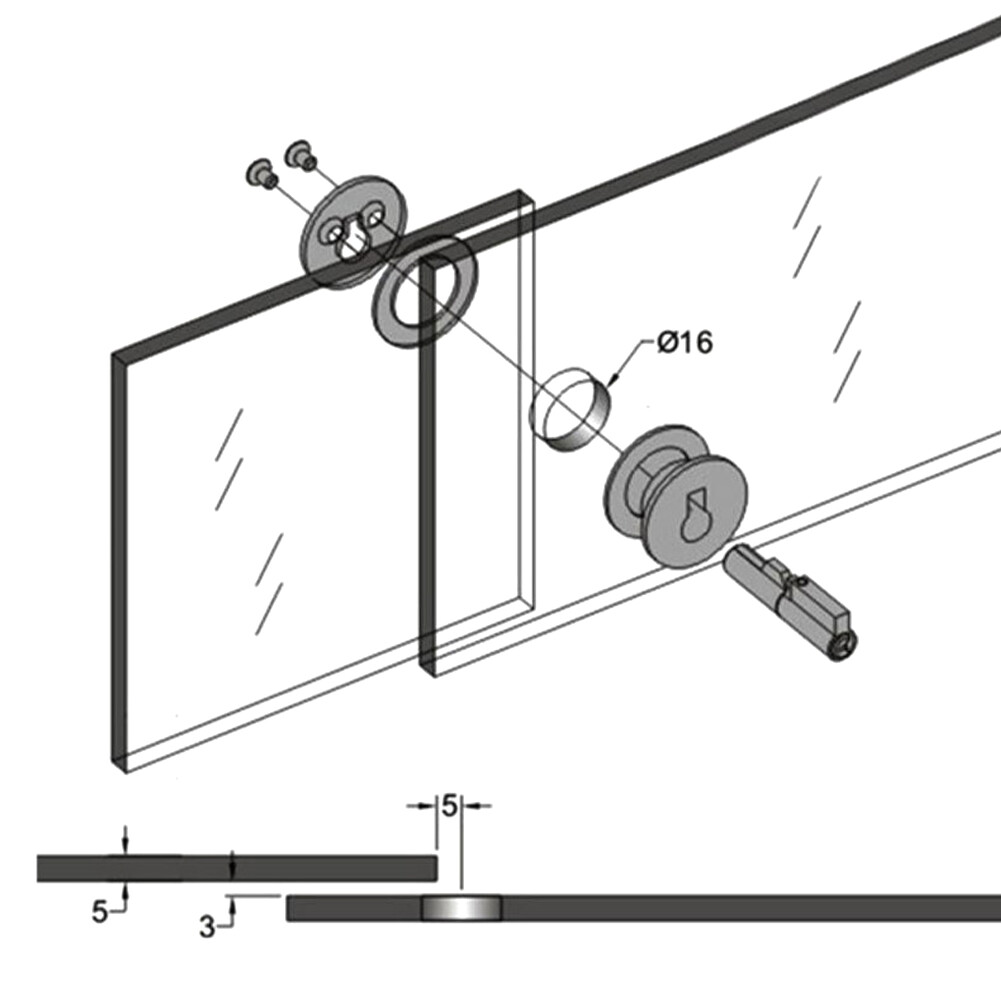 Home Jewelry With Keys Apartment Mobile Glass Door Lock Anti