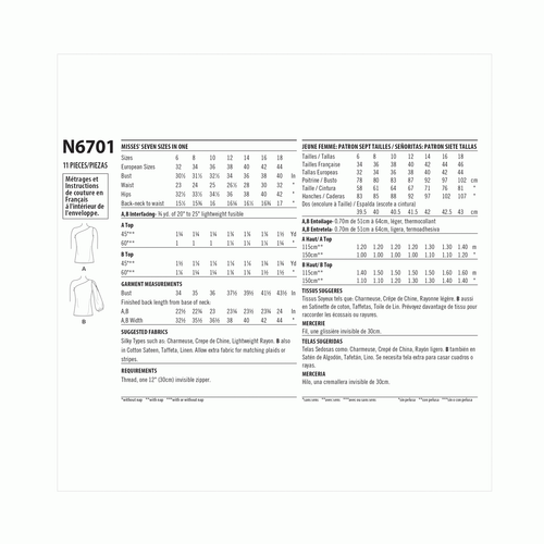 New Look Sewing Pattern N6701 Misses’ One-Shoulder Tops - Picture 7 of 7