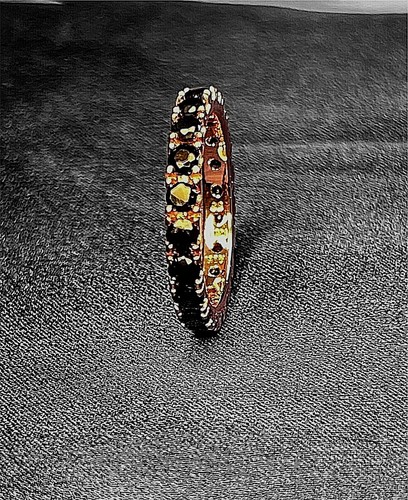 PANDORA BLACK SPARKLING ROW ETERNITY RING, STERLING SILVER S925ALE, WITH POUCH - Picture 3 of 7
