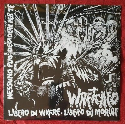 WRETCHED - LIBERO DI VIVERE... - LP ROSSO (1984) 2018 (C/V M/SS) Italia Punk Hc