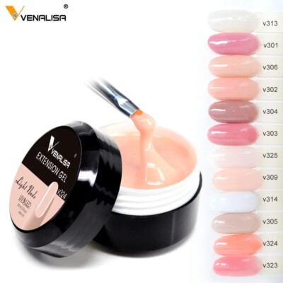 Professional LED UV Hard Gel Quick Build Nail Gel Clear Nude White Salon DIY