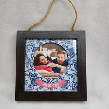 Frame Home Sweet Home 6"x6" Step Back Gallery Wall Picture Brown Pressed Wood