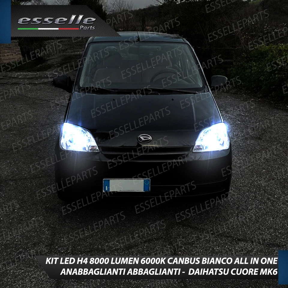 KIT LED DAIHATSU CUORE MK6 CONVERSIONE ANABBAGLIANTI ABBAGLIANTI POSIZIONE - Immagine 3 di 4
