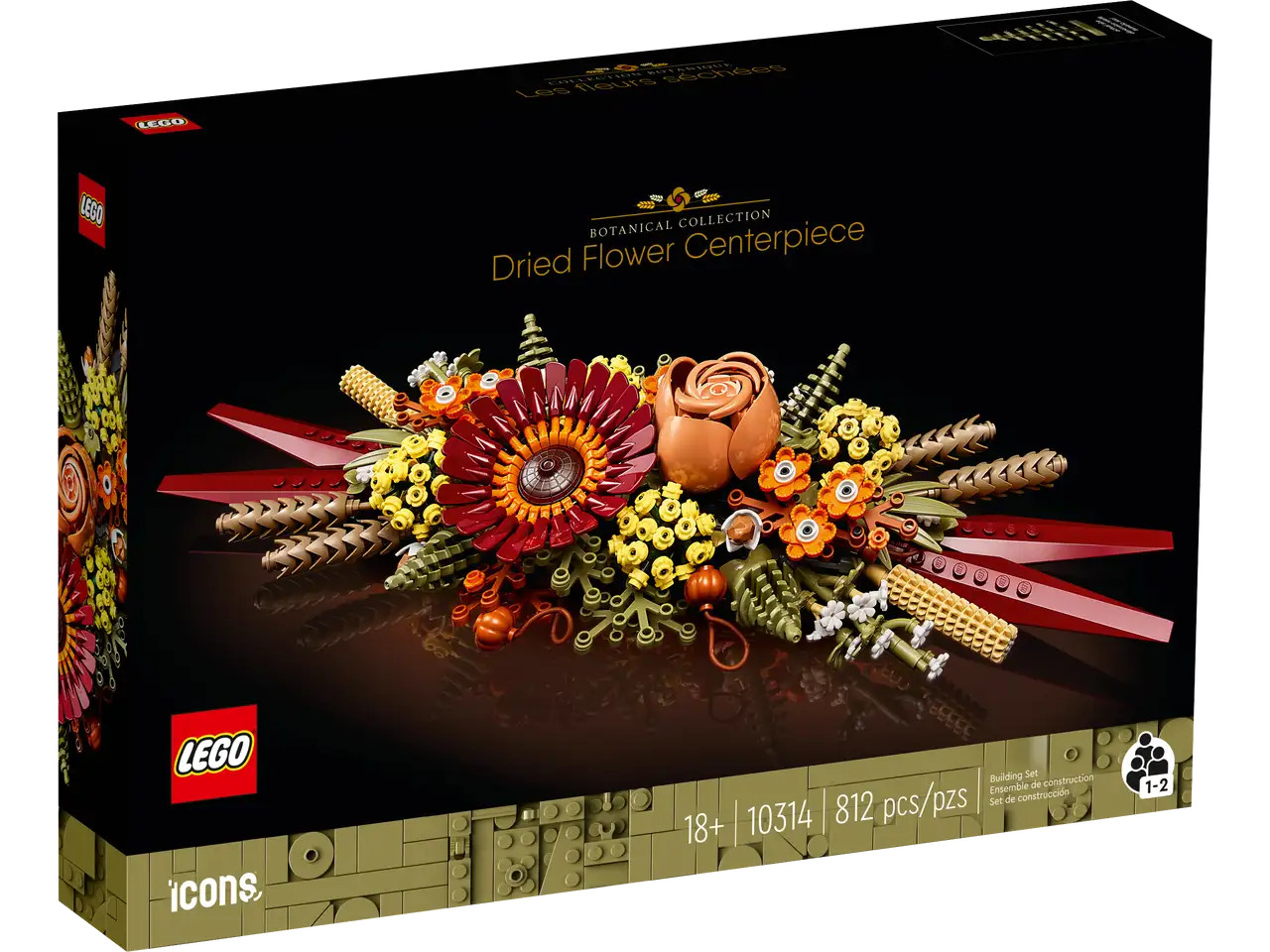 LEGO 10314 Dried Flower Centrepiece 812 Piece Icons Botanical Collection Retired