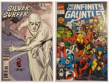 SILVER SURFER #12 & INFINITY GAUNTLET #3 1ST PRINTING LOT ADAM WARLOCK WOLVERINE