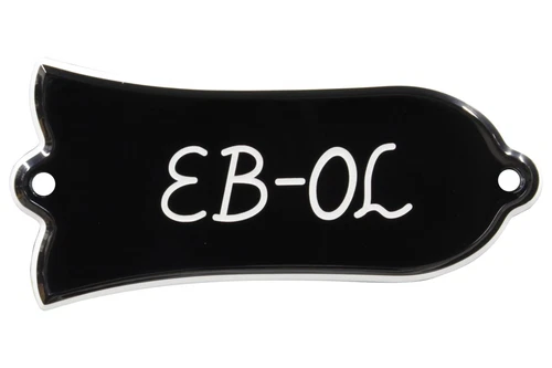 Engraved "EB-0L" Truss Rod Cover for Gibson Bass Guitars 2ply B/W