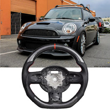 Fits Mini Cooper R55 R56 R60 Jcw 2007 2008-2013 Carbon Fiber Steering Wheel Hot