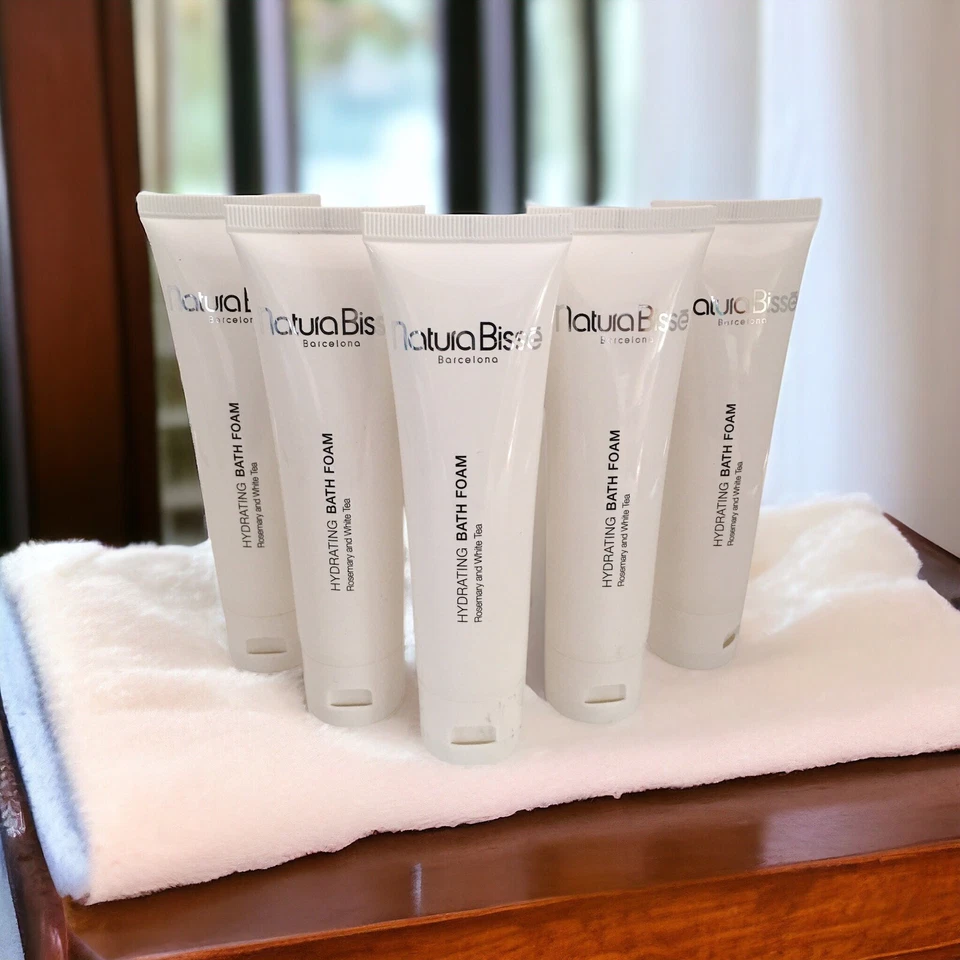 Natura Bisse Barcelona HYDRATING BATH FOAM Rosemary and White Tea 1.7oz Lot of 5 - Image 3 of 4