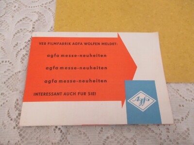 1960 VEB Filmfabrik Wolfen Reklameausgabe zur MESSE / Dewag Werbung Halle