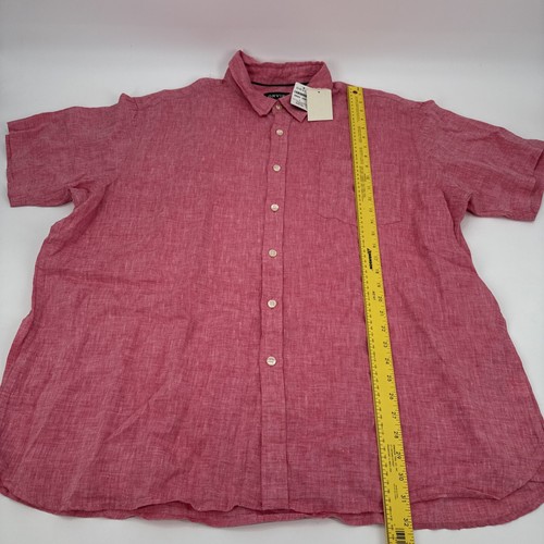 Orvis Shirt Mens Large Button Up Linen Chery Pocket Classic Short Sleeve Beach - Picture 5 of 8