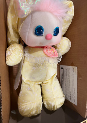 Mattel NIB PJ sparklins Bunny Rabbit Glow Star Plushie 1989