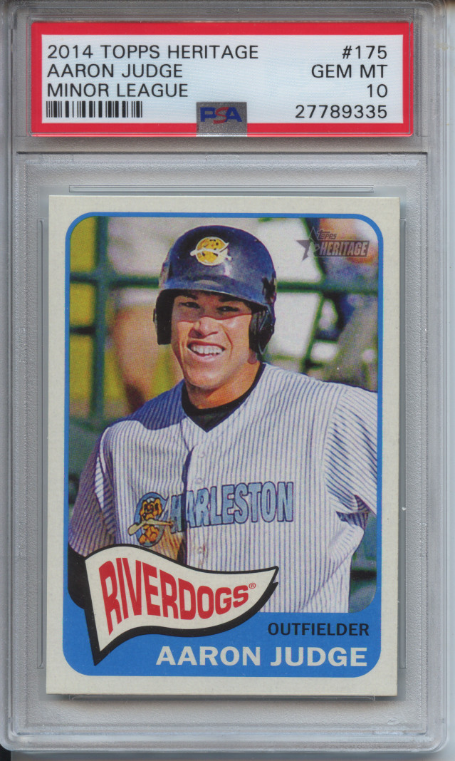2014 Topps Heritage Minor League 175 Aaron Judge PSA 10 Gem Mint RC True Rookie