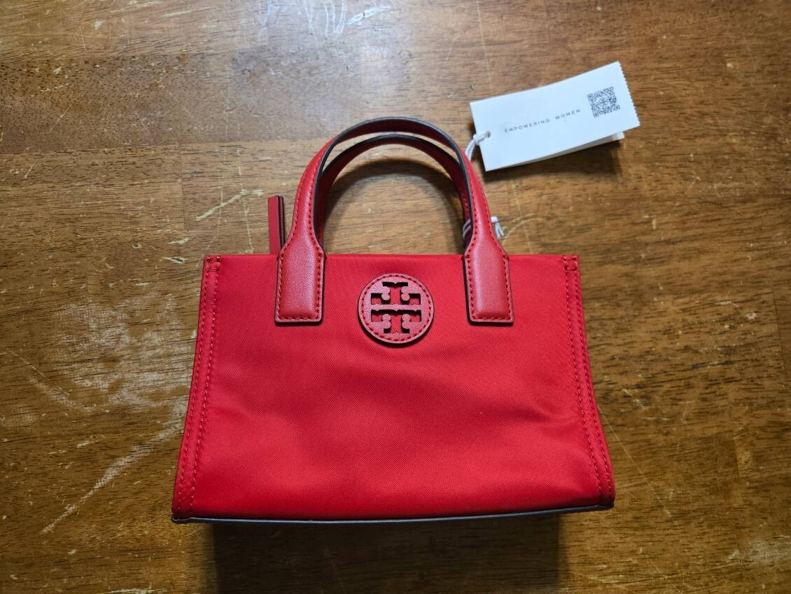NWT Tory Burch Ella Nylon Mini Tote Crossbody Bag Purse in