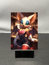 Rouge the Bat Waifu Anime Custom Art Trading Card NSFW AVAILABLE W5703