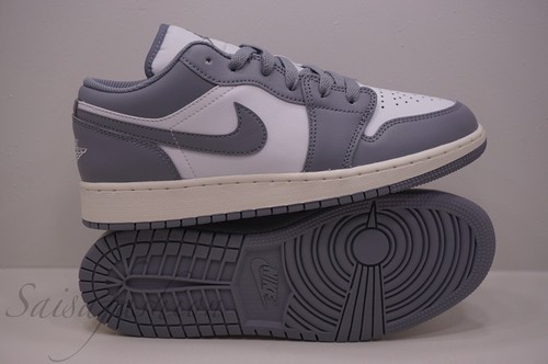 Nike Air Jordan 1 (GS) Low Vintage Stealth Grey 553560-053 Size 7Y - Picture 9 of 11