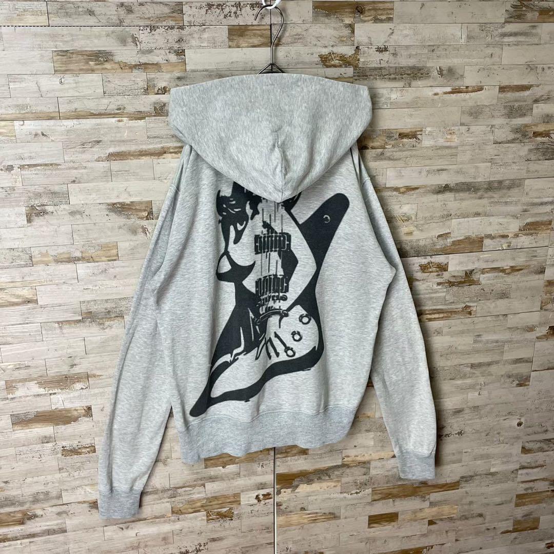 Hysteric Glamour zip up Parka Hys guitar Girl Size S Gray cotton