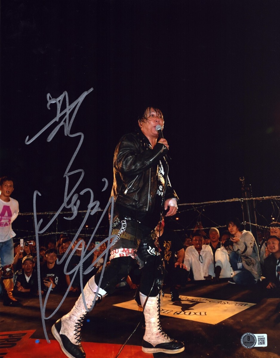Atsushi Onita Signed 11x14 Photo BAS COA FMW Zero1 All New Japan
