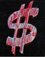 ANDY WARHOL Pop Art Poster or Rolled Canvas Print "Dollar Sign" Black