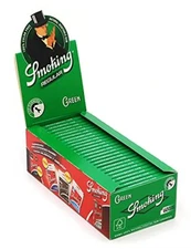 Smoking Rolling Papers Green Cut Corners Single Wide Paper (Box of 60 Books)