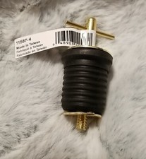 Attwood 11587-4 T-Handle Drain Plug, for 1-Inch-Diameter Drains, Locks in Place,