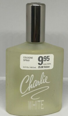 3 Bottles Charlie White Revlon Cologne Spray 3.5 fl oz  unboxed ORIGINAL 90's