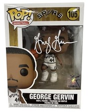San Antonio Spurs George Gervin Signed Funko Pop BAS Authenticated 