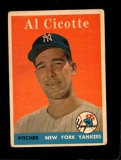 1958 TOPPS #382 AL CICOTTE GOOD+ YANKEES *NY2091