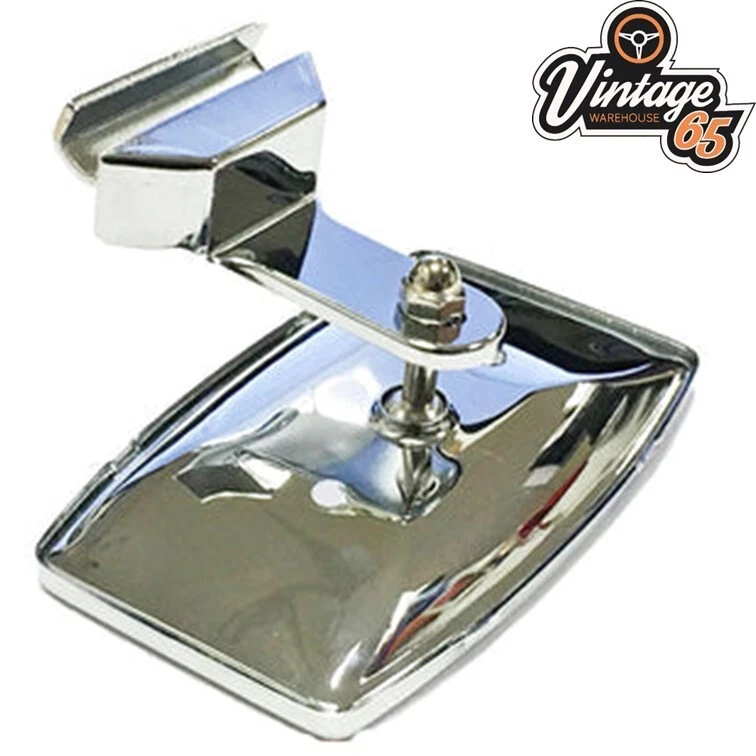 Classic Car Overtaking Mirror Adjustable Stainless Steel Quarter Light Mount - Image 2 of 3