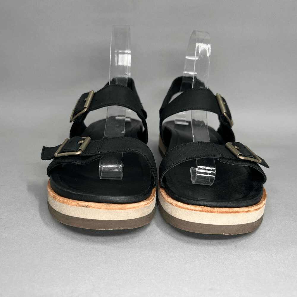 Merrell Juno sandali donna taglia 8 neri pelle fibbia infradito slingback