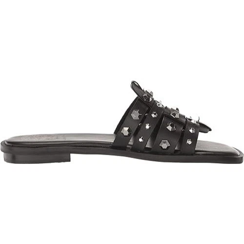 Vince Camuto Mujer Calzado Neverna Sandalias Planas Tachonadas Negras Talla 6.5M Nuevo en Caja Foto 2 de 4