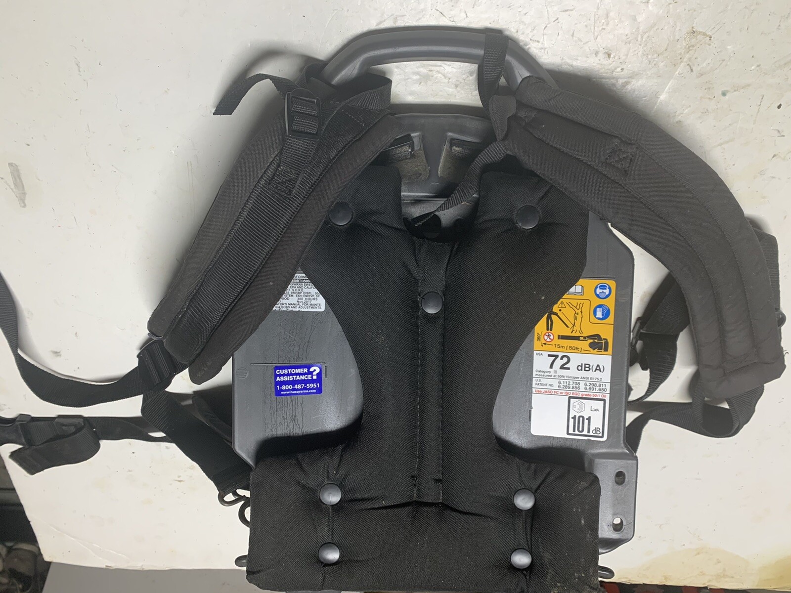 Genuine OEM Frame, Pad & Harness  - From a 150BT Husqvarna Backpack Blower