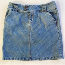 Vintage Gap Jean Skirt Blue Mini Short Y2K Denim Skirt Size 6