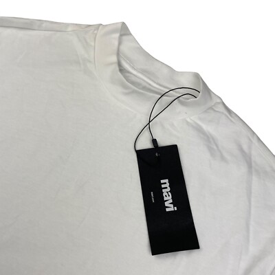 NEW Mavi Men's 100% Cotton Loose Fit Crewneck S/S T-Shirt White   XS