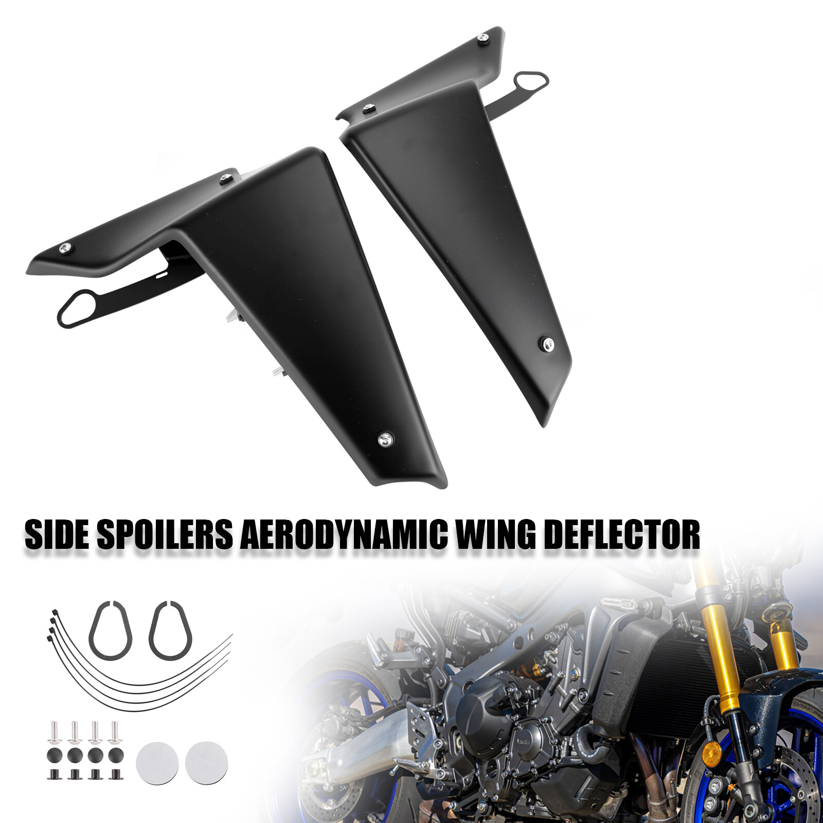 Side Spoilers Aerodynamic Wing Deflector For YAMAHA MT-09 SP FZ09 2021-22 CLE US