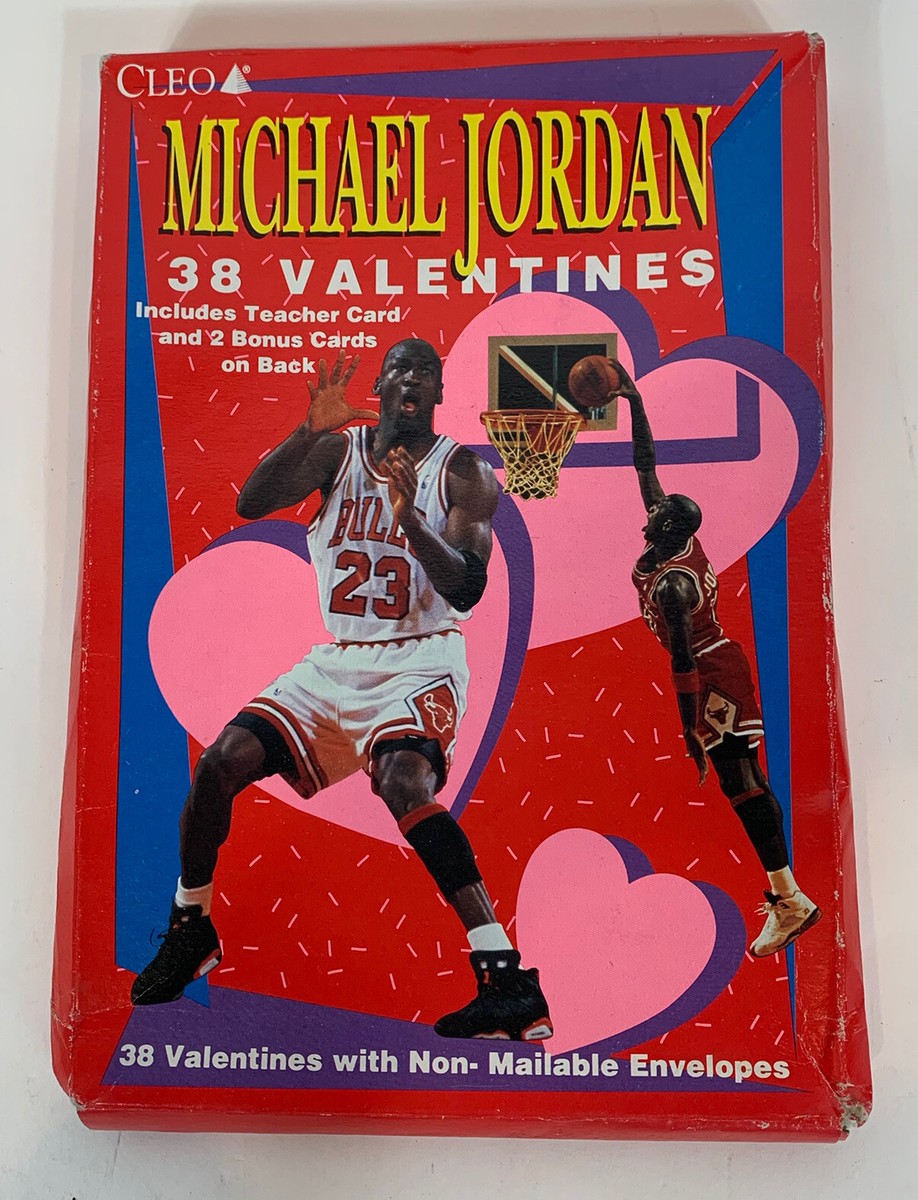 【希少】 マイケルジョーダン バレンタインカード Michael Jordan Sealed Box 38 Vintage Valentines Day Cards