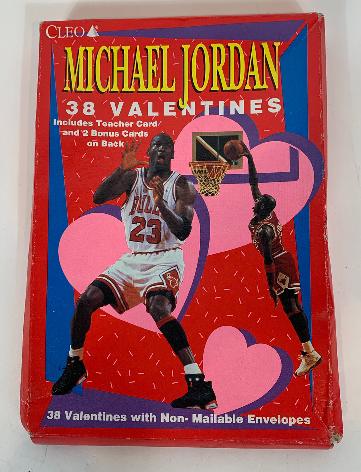 Michael Jordan Sealed Box 38 Vintage Valentines Day Cards Chicago Bulls  -HTF | eBay