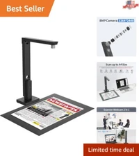 Portable 8MP Lens800 Document Scanner - USB, Easy-to-Use for Mac & Windows