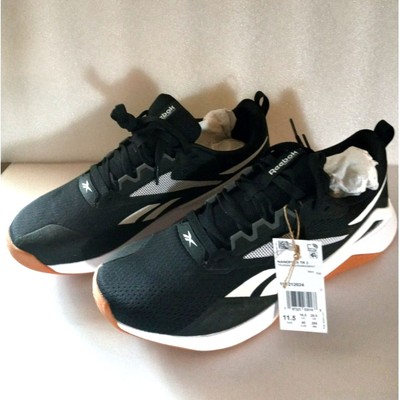 NEW IN BOX Mens Reebok Nano Flex TR 2 Training Shoes Black White Gum SIZE 11.5