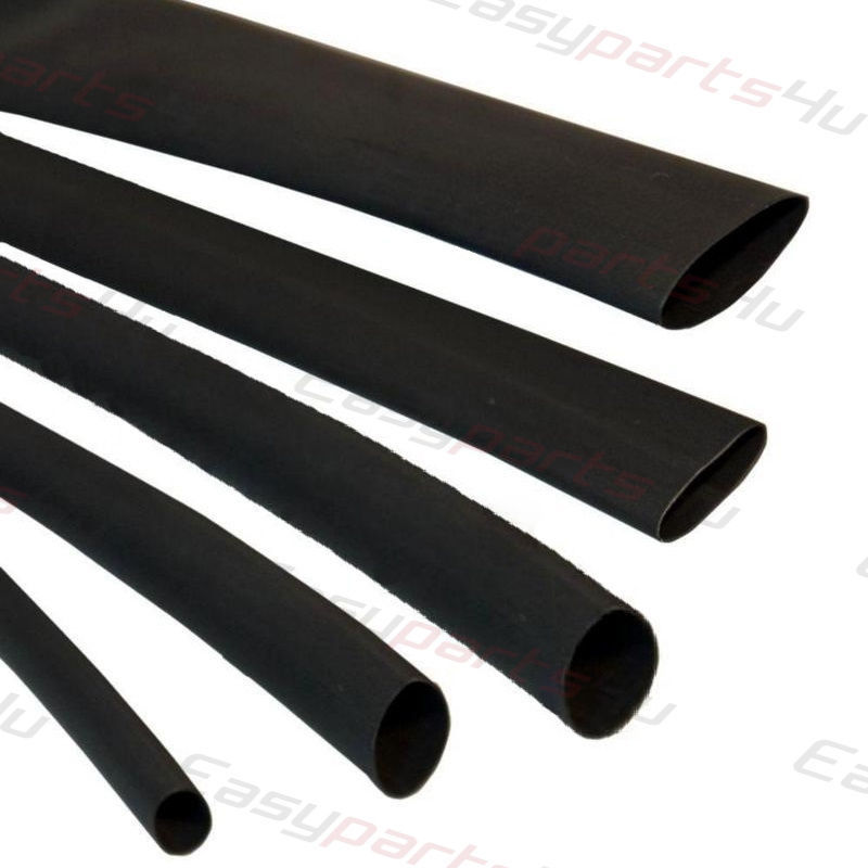5m SET (5x1)  Black Heat Shrink Tube / Sleeve For Wire Cable Car Electrical Wrap - Foto 10