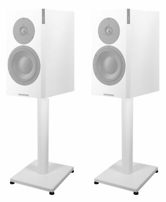 (2) White 21  Steel Stands For Dynaudio Focus 20 XD Bookshelf Speakers