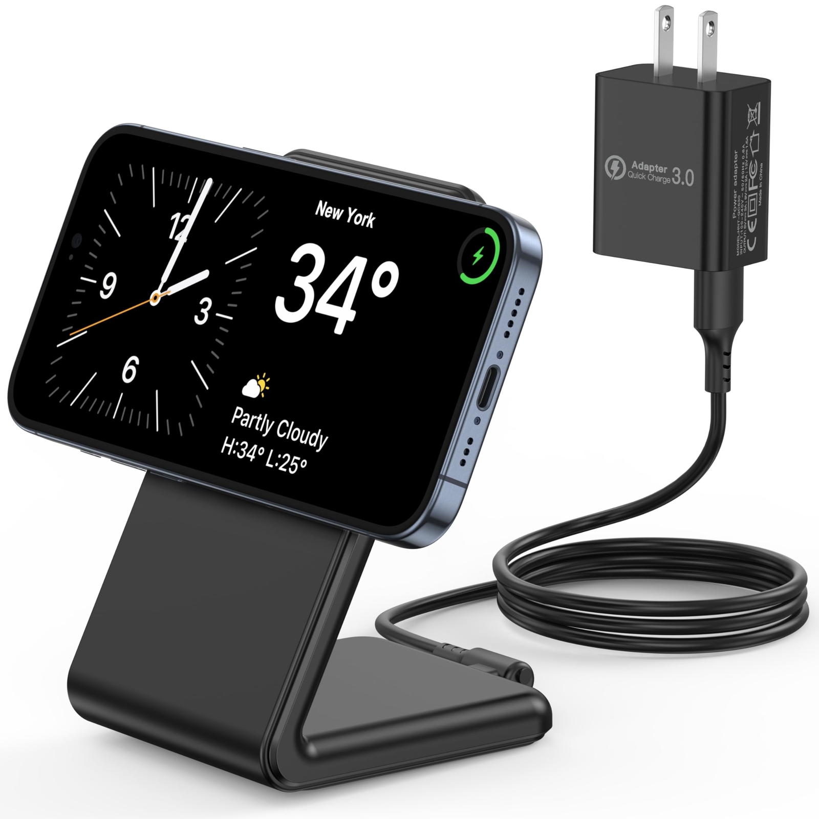 Fast Wireless Charger, 20W MagSafe Phone Charging Station, Magnetic Qi Certif...